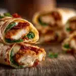 Air Fryer Chicken Mozzarella Wraps - featured image