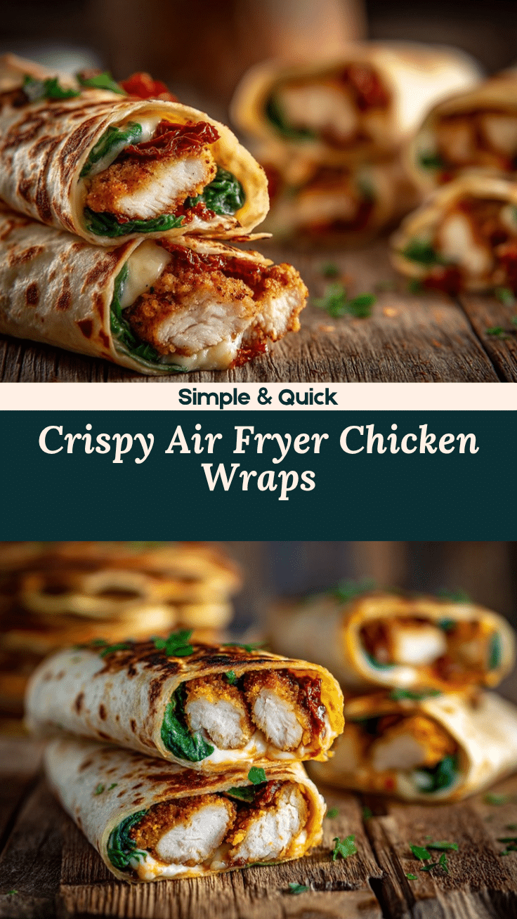 Air Fryer Chicken Mozzarella Wraps recipe