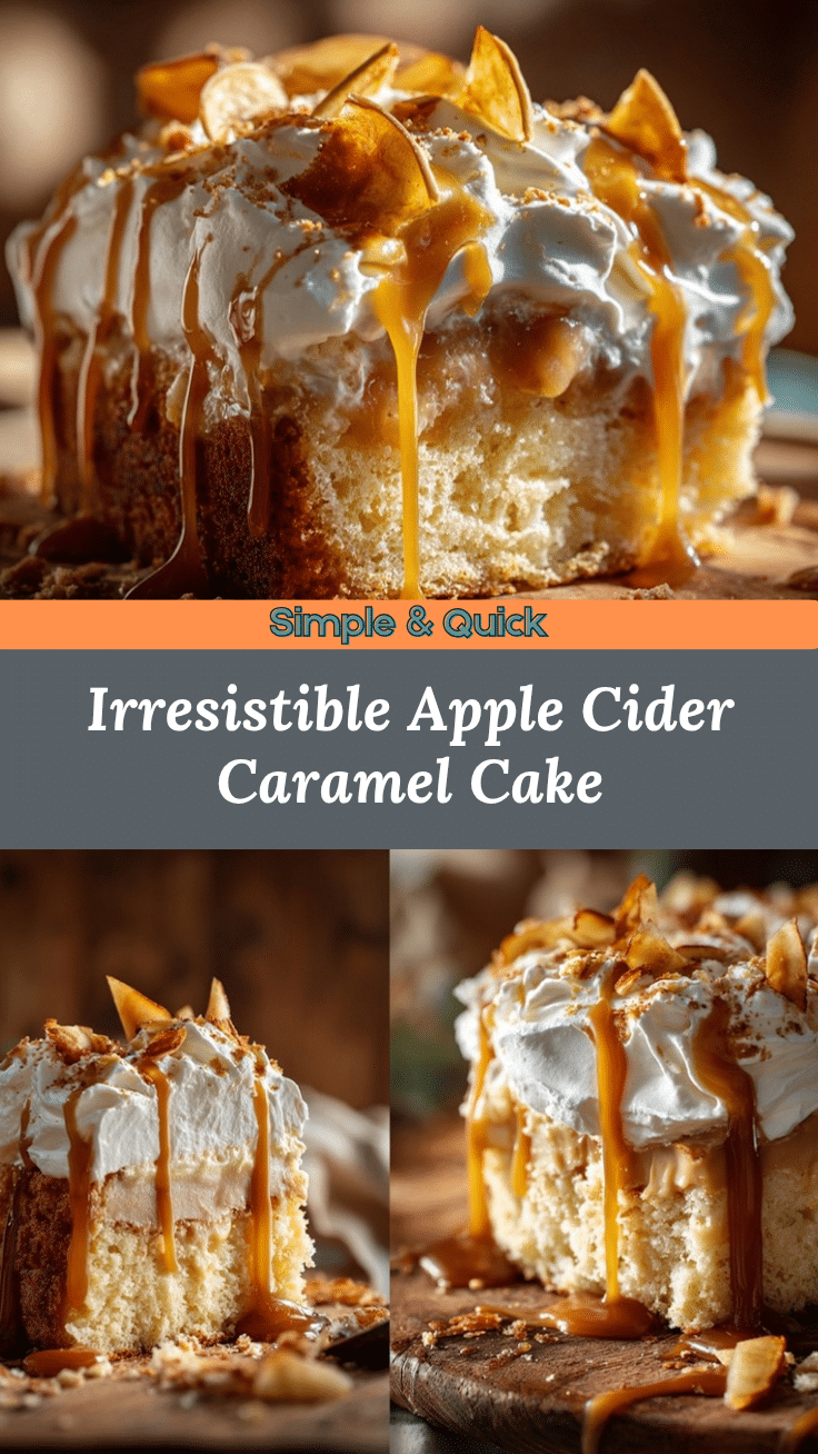 apple cider caramel poke cake recipe