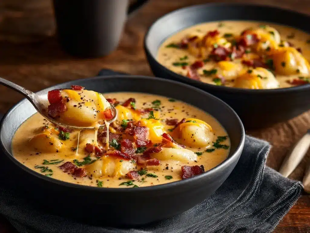 Bacon Cheddar Gnocchi Soup - featured image