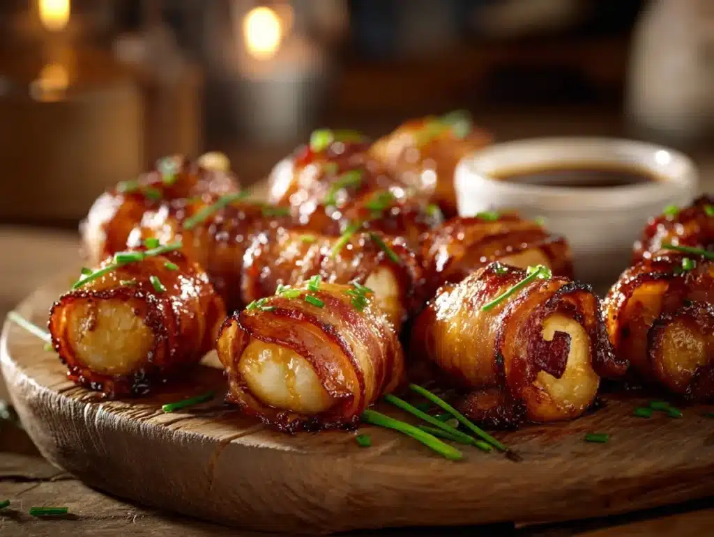 bacon-wrapped water chestnuts - featured image