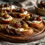 blistered grape bruschetta - featured image