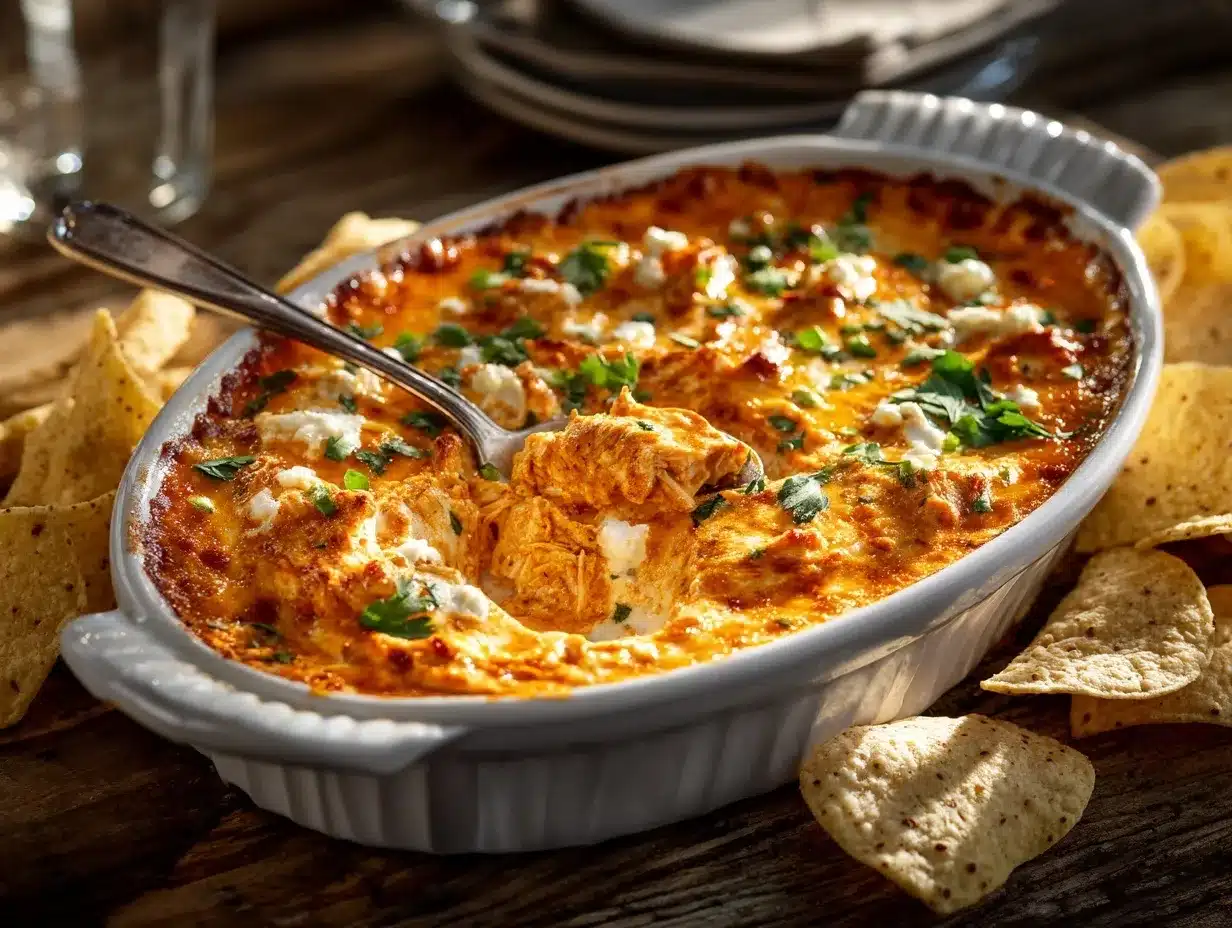 Buffalo chicken dip preparation steps