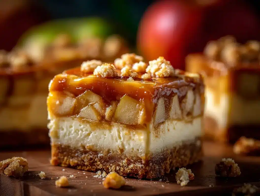 Caramel Apple Cheesecake Bars - featured image