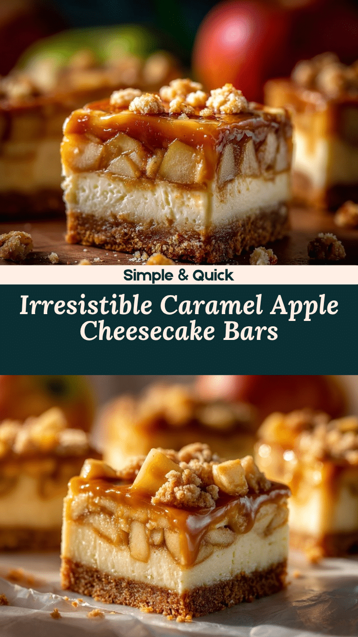 Caramel Apple Cheesecake Bars recipe