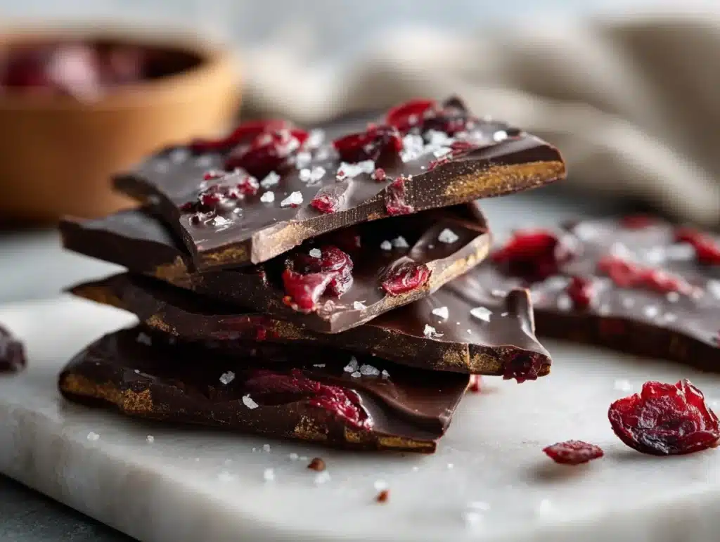 chocolate cranberry bark - featured image