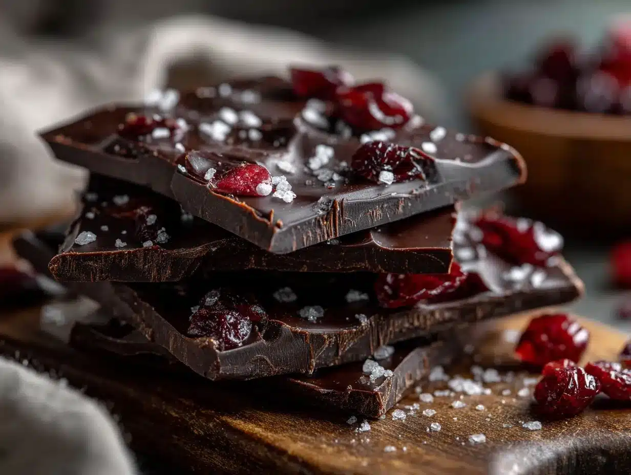chocolate cranberry bark preparation steps