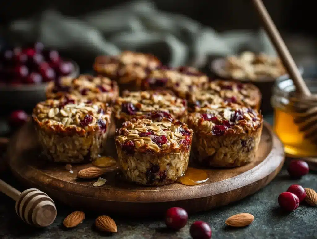 Cranberry Almond Baked Oatmeal Cups - featured image