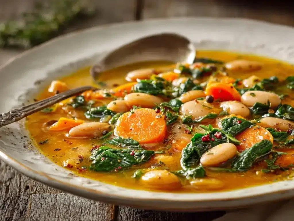 creamy white bean soup - featured image