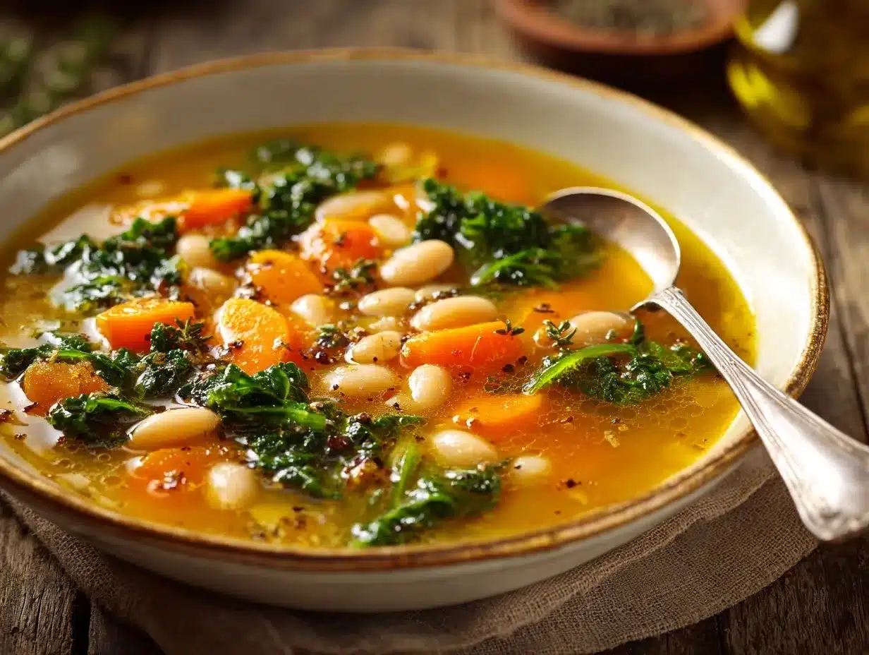 creamy white bean soup preparation steps