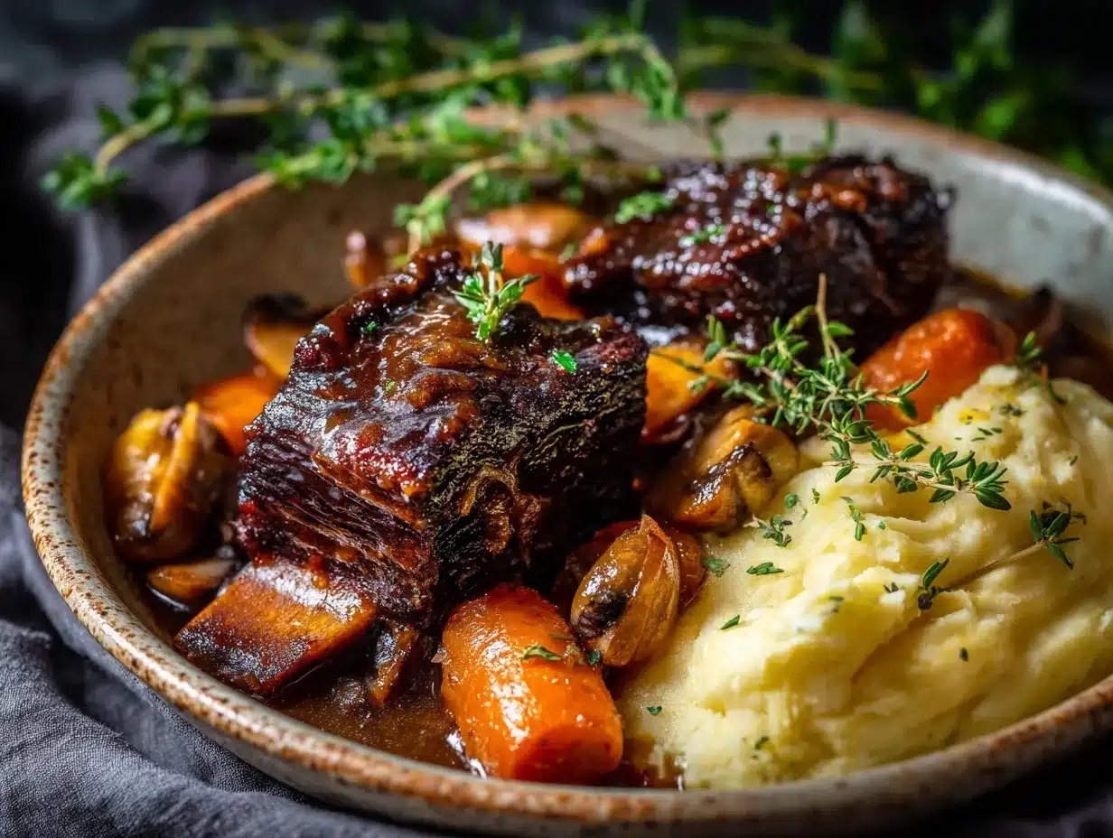 Crockpot Beef Short Ribs preparation steps