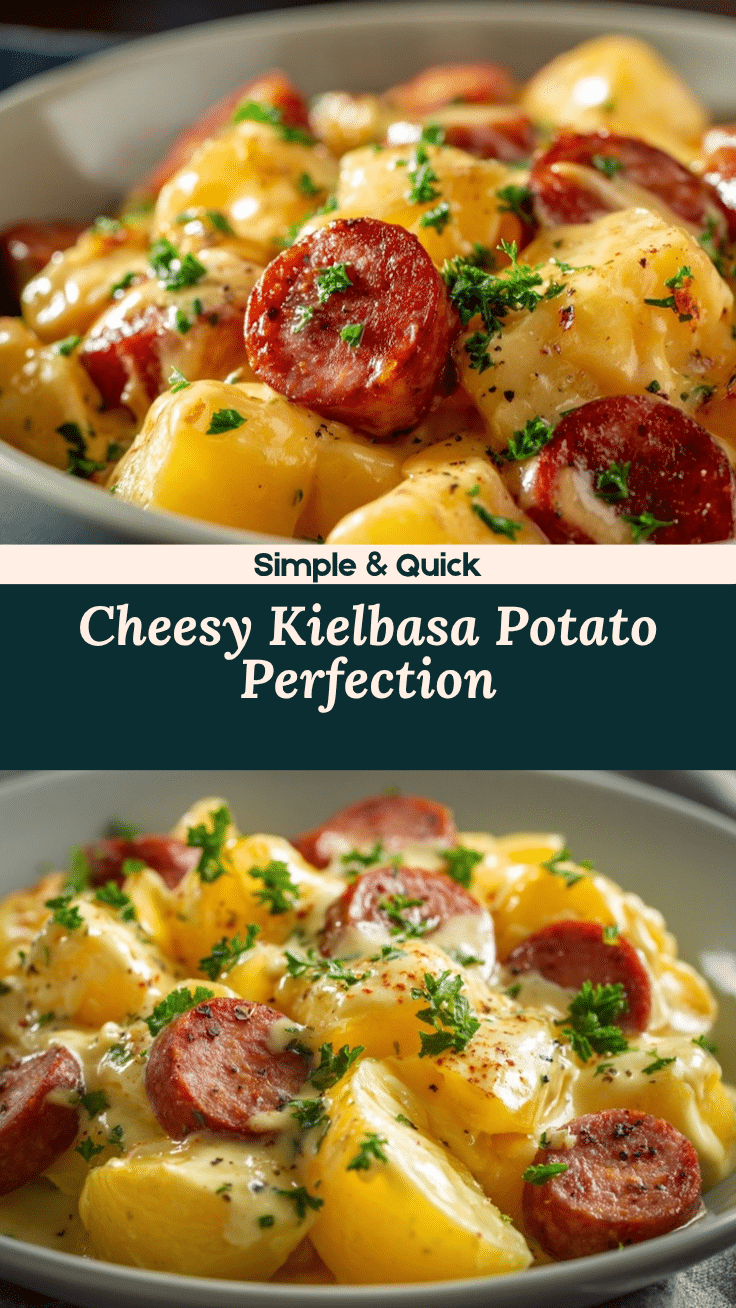 Crockpot Cheesy Potatoes and Kielbasa recipe