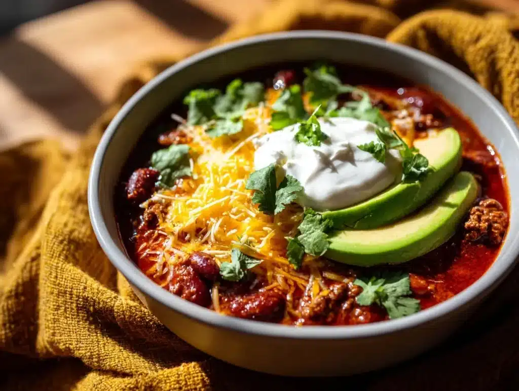 Crockpot Ground Beef Chili - featured image