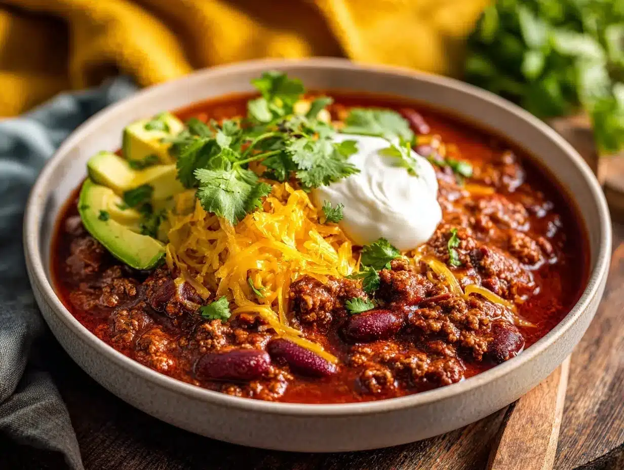 Crockpot Ground Beef Chili preparation steps