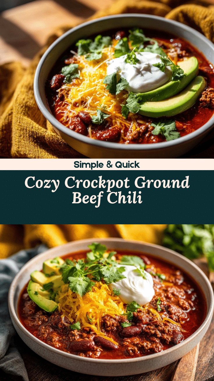 Crockpot Ground Beef Chili recipe