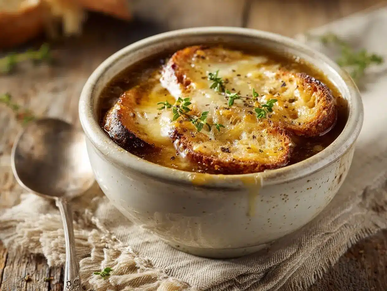 French onion soup preparation steps