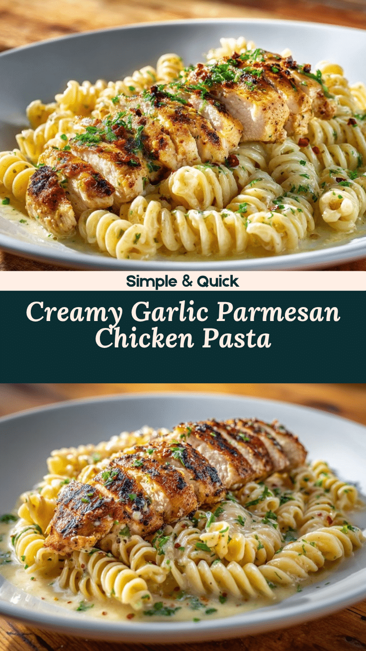 Garlic Parmesan Chicken Pasta recipe