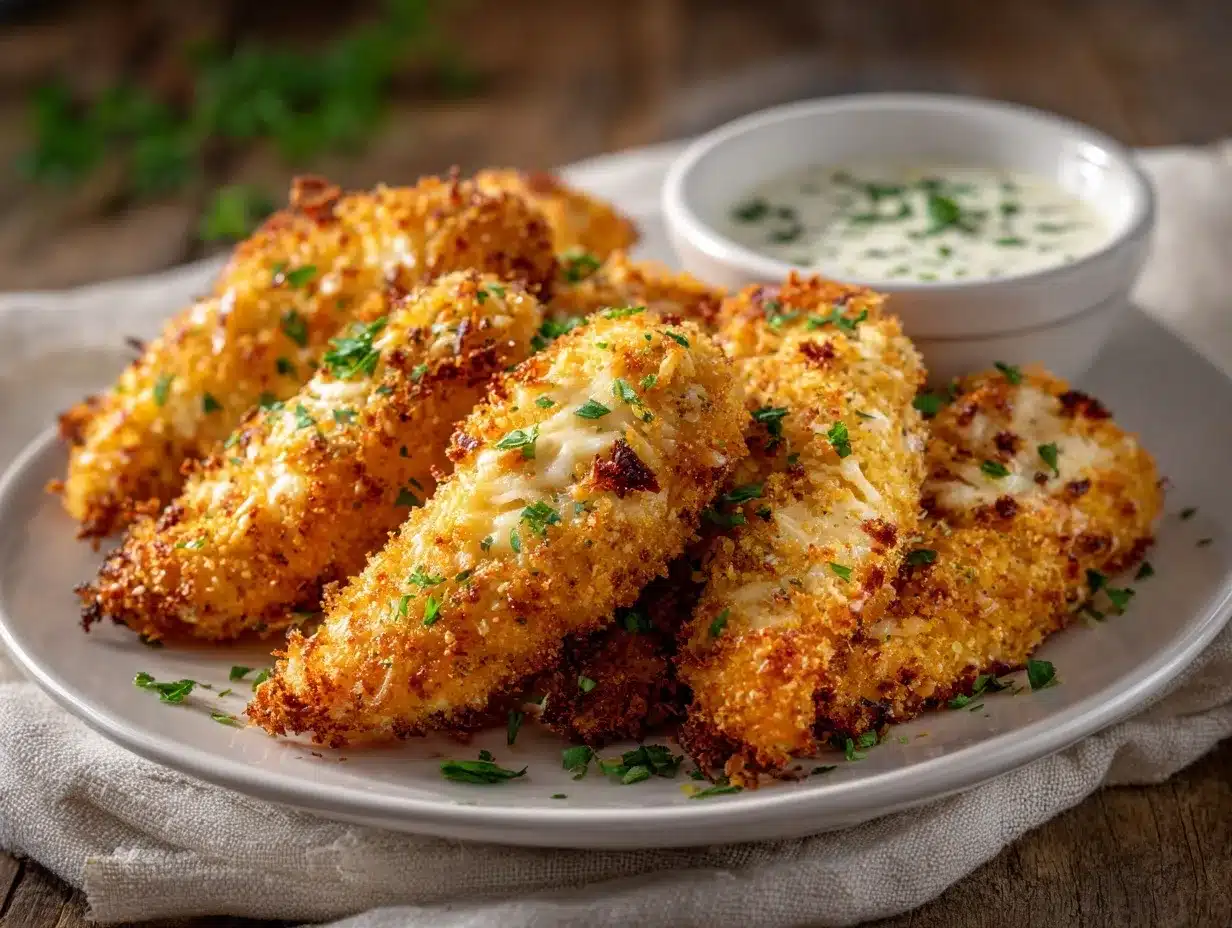 Garlic Parmesan Chicken Tenders preparation steps