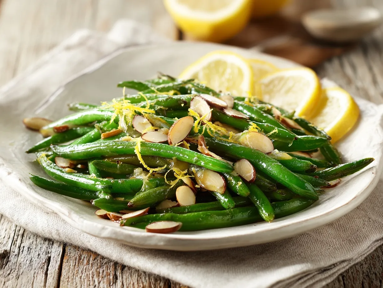 green bean almondine preparation steps