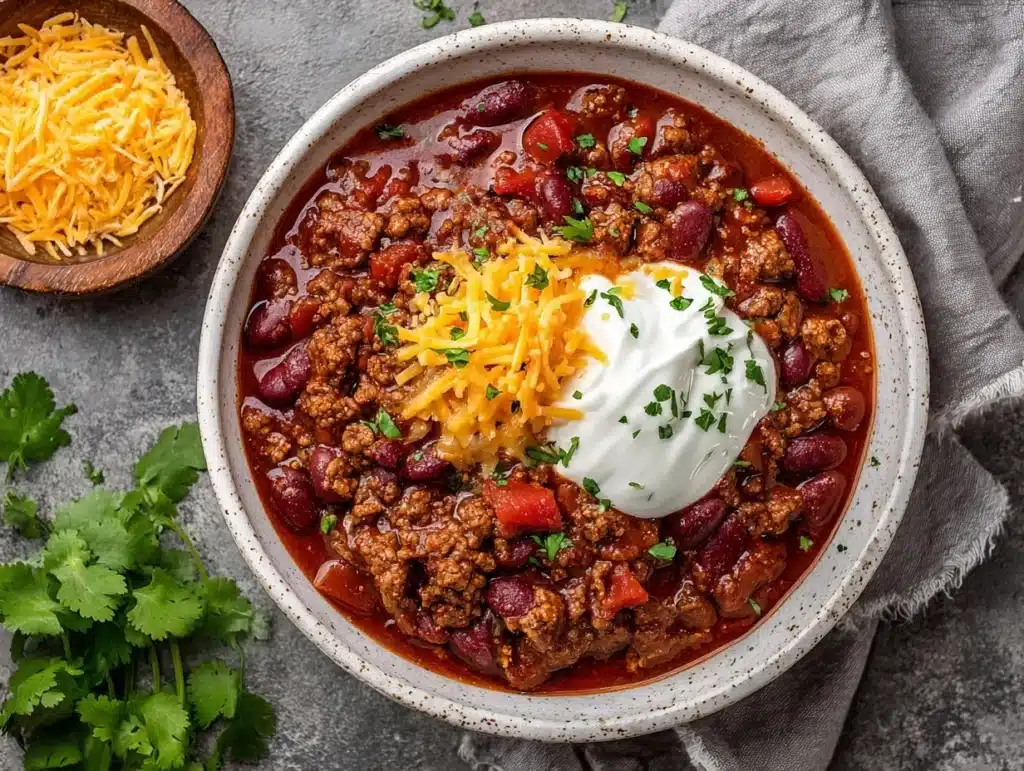 ground beef chili - featured image