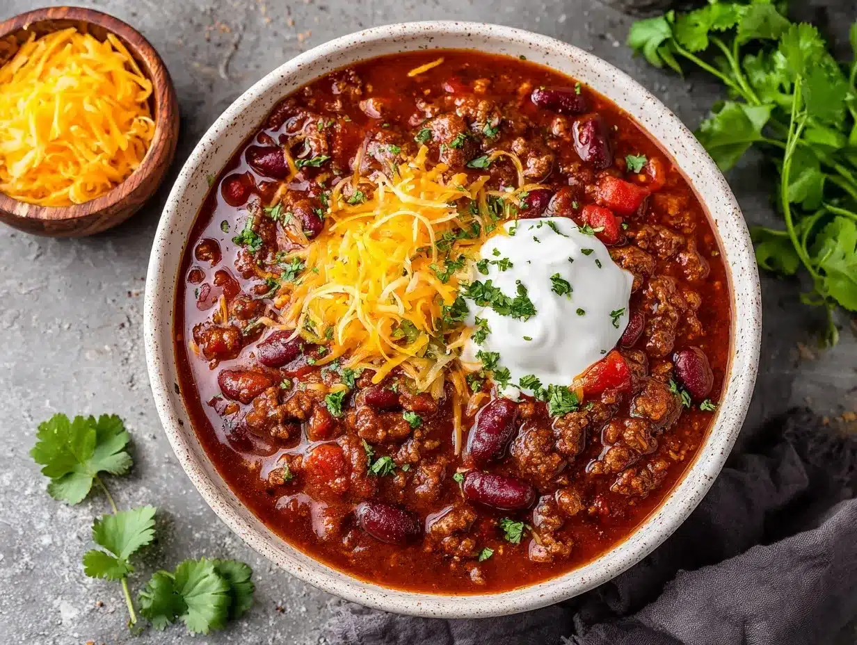 ground beef chili preparation steps