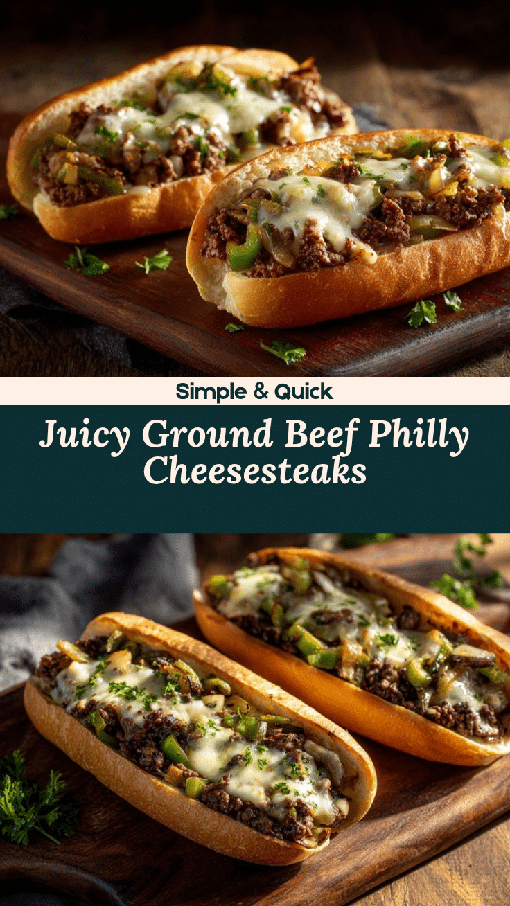 Ground Beef Philly Cheesesteaks recipe