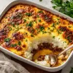 ground beef rice casserole - featured image