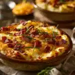 loaded mashed potato casserole - featured image