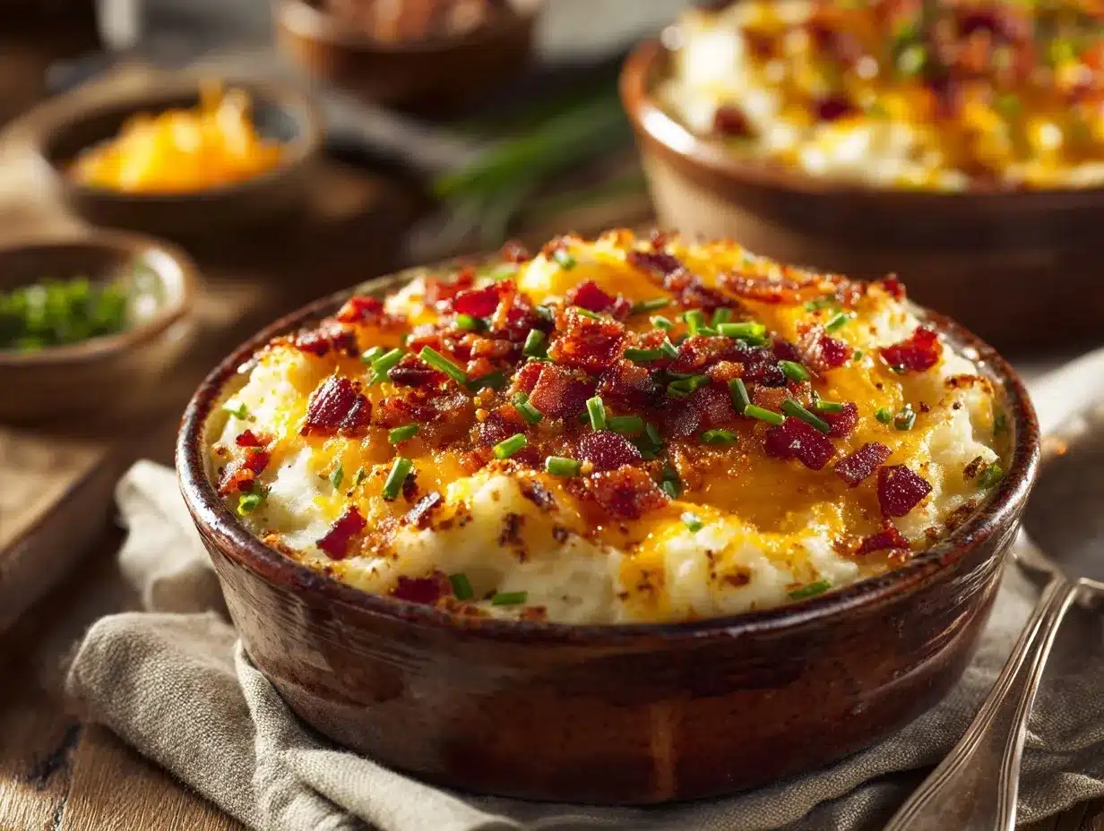 loaded mashed potato casserole preparation steps