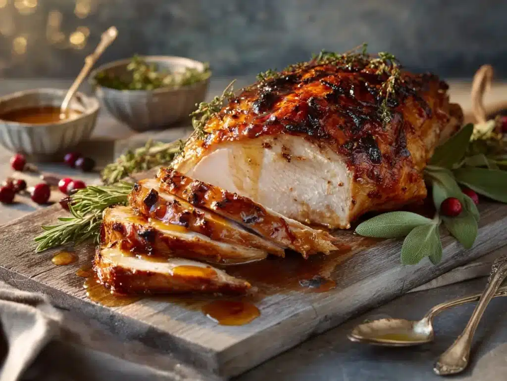 Maple Bourbon Brined Turkey Breast - featured image
