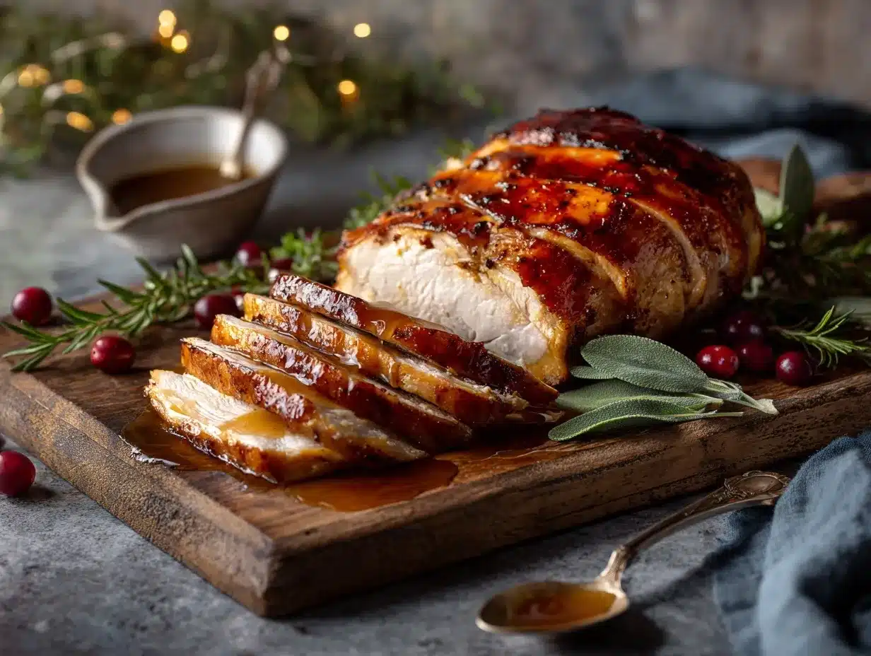 Maple Bourbon Brined Turkey Breast preparation steps