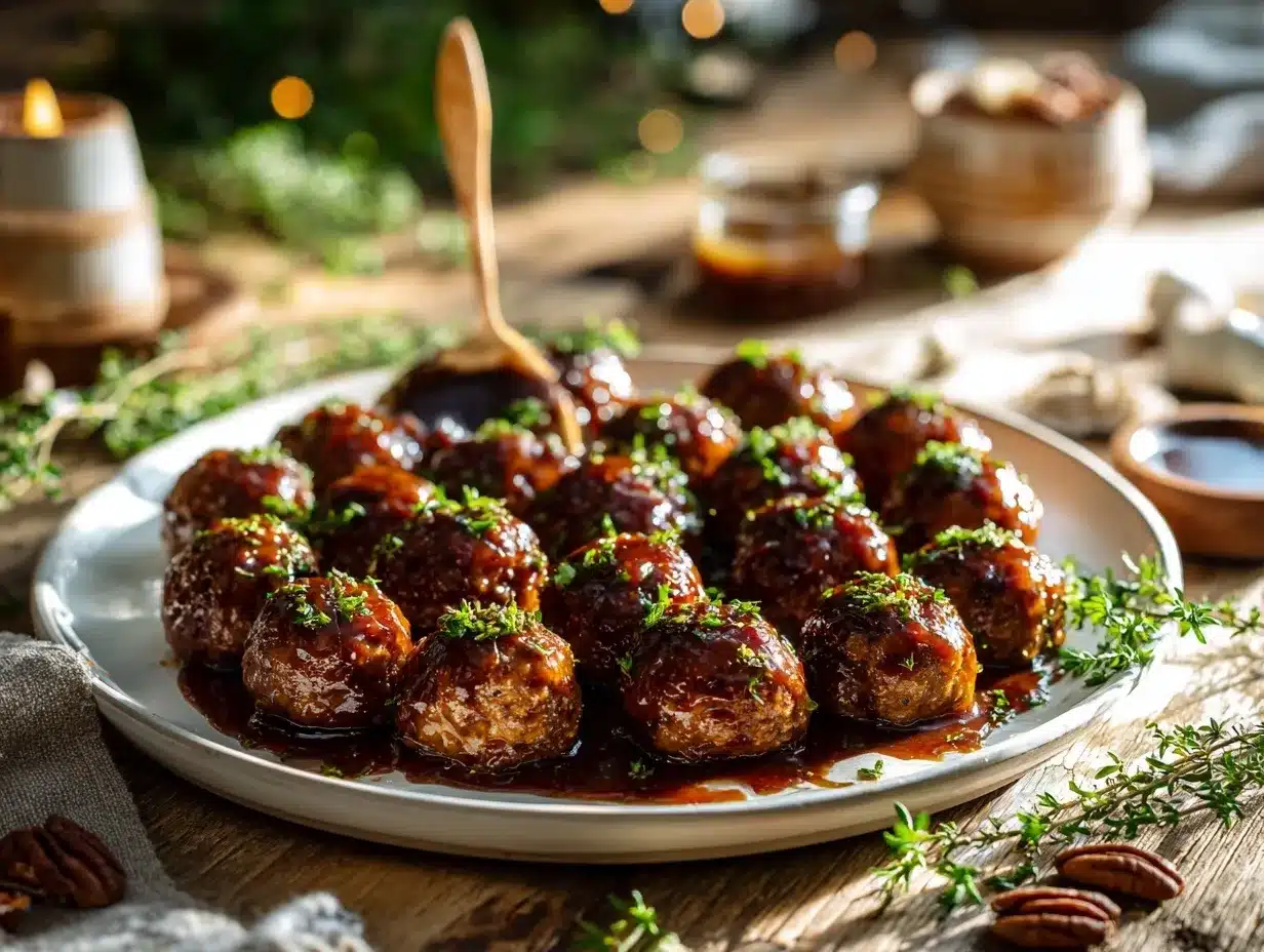 maple glazed cocktail meatballs preparation steps