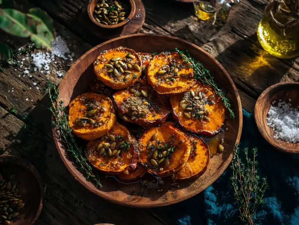 miso-maple sweet potato rounds - featured image