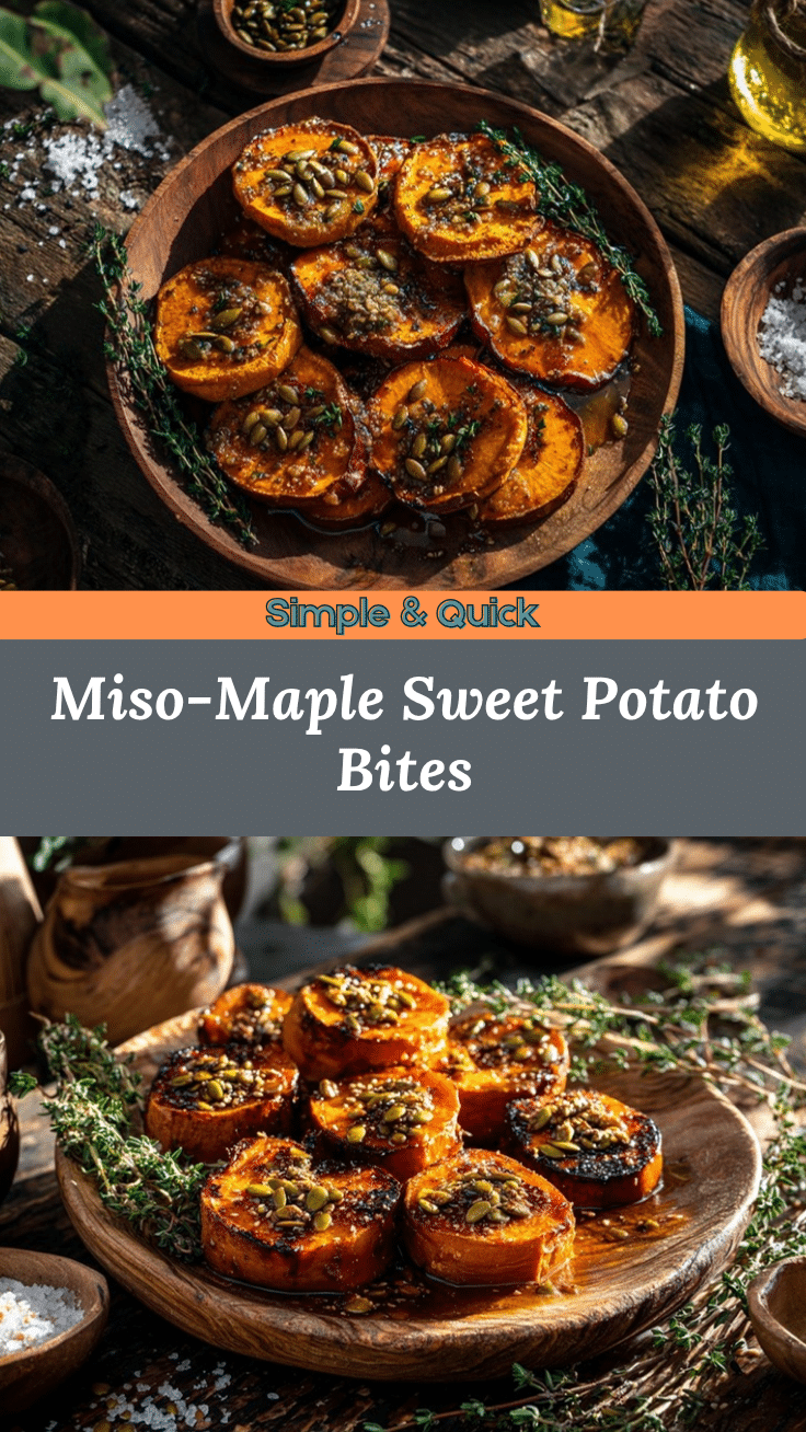 miso-maple sweet potato rounds recipe