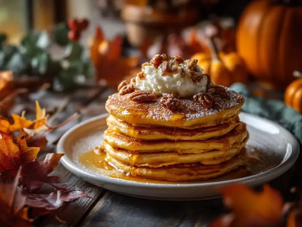 pumpkin spice pancakes - featured image