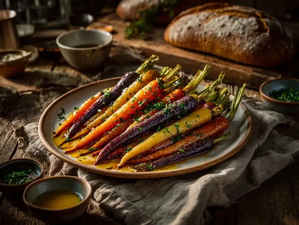 roasted rainbow carrots - featured image