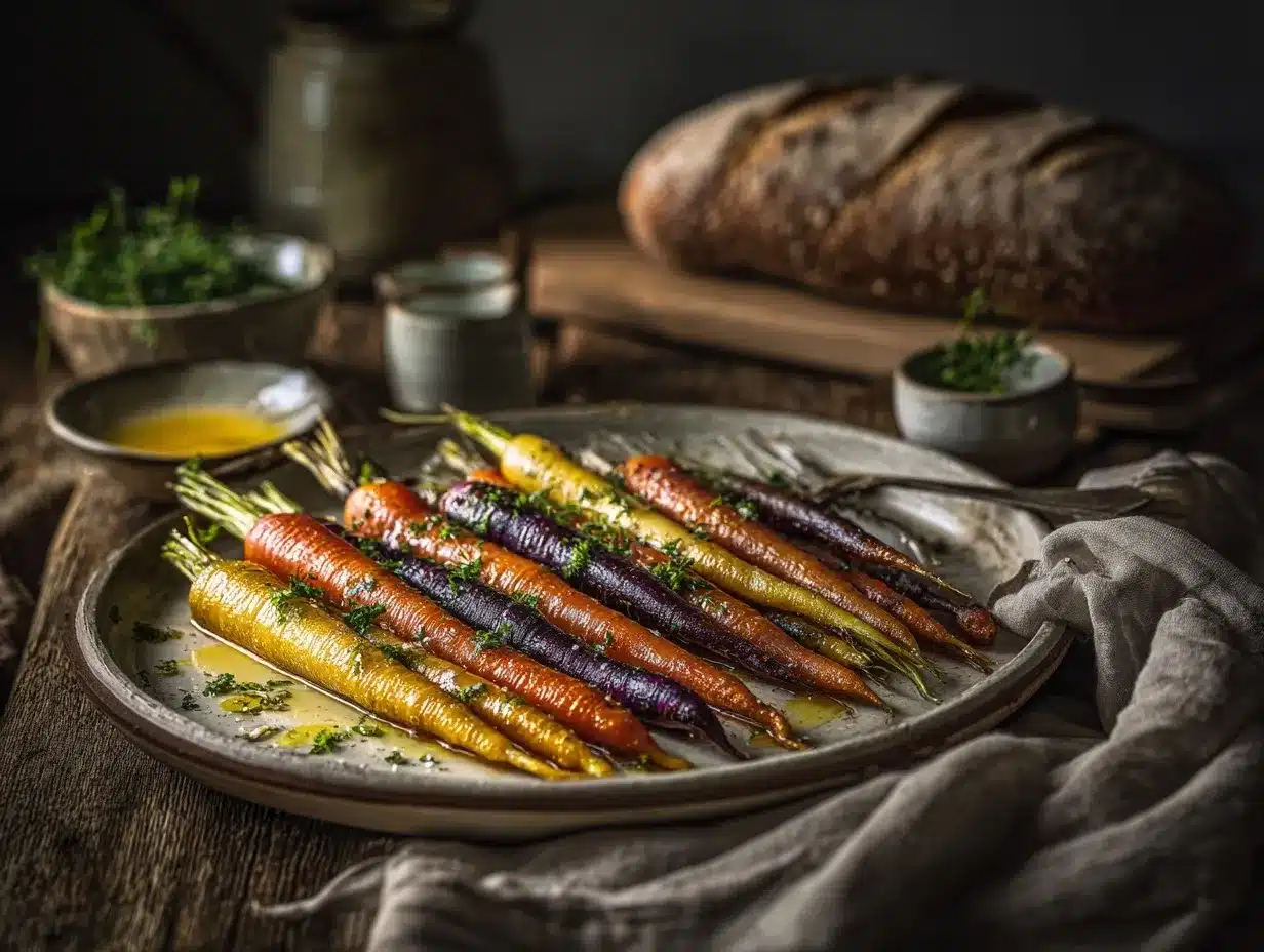 roasted rainbow carrots preparation steps