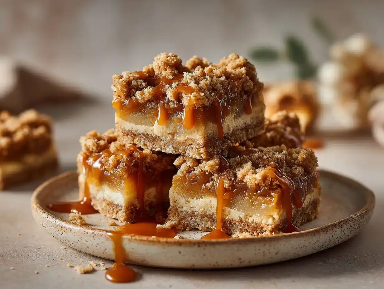 salted caramel apple bars preparation steps