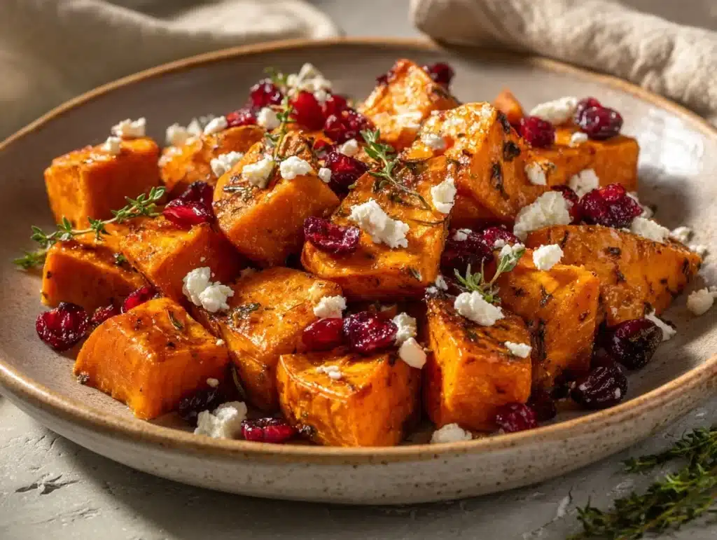 savory roasted sweet potatoes - featured image
