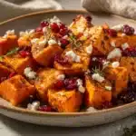 savory roasted sweet potatoes - featured image