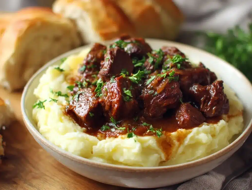 Slow Cooker Beef Manhattan - featured image