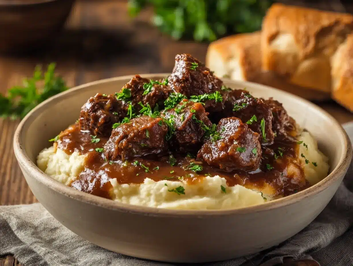 Slow Cooker Beef Manhattan preparation steps