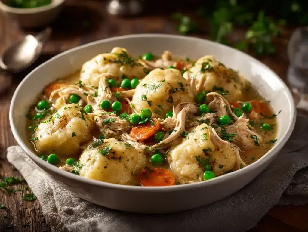 slow cooker chicken and dumplings - featured image