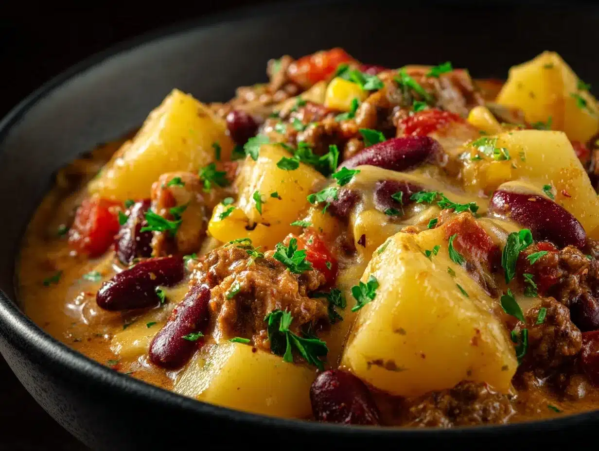 Slow Cooker Cowboy Casserole preparation steps