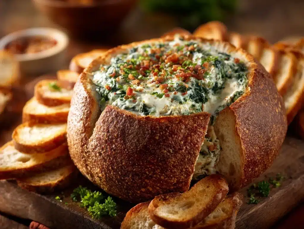 spinach and bacon dip - featured image