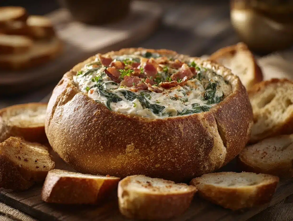 spinach and bacon dip preparation steps