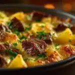 Steak and Cheddar Potato Casserole - featured image