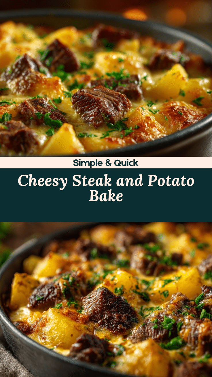 Steak and Cheddar Potato Casserole recipe