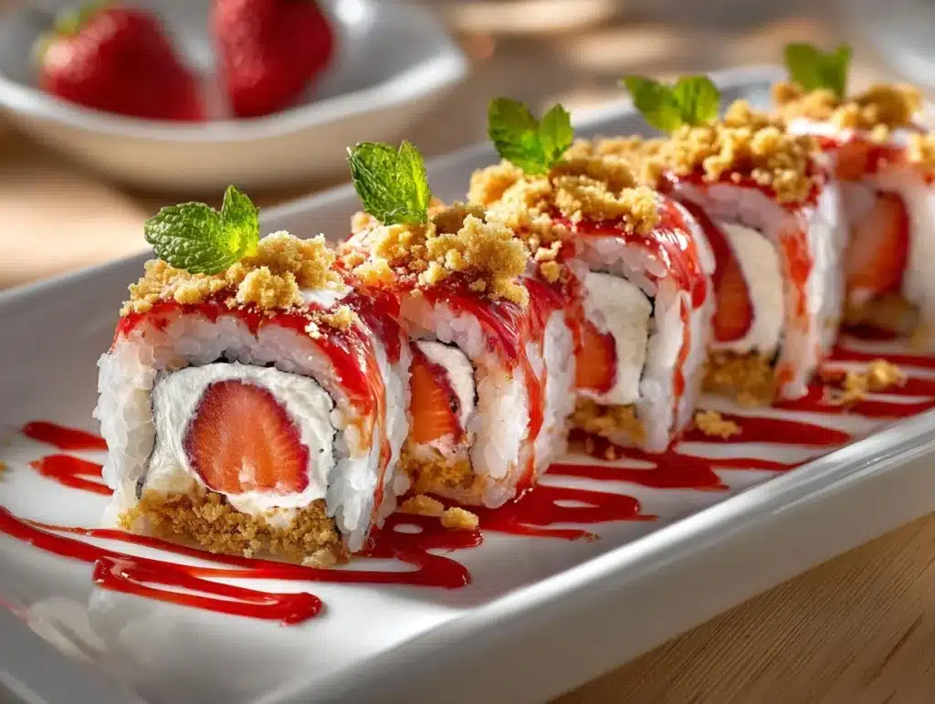 Strawberry Shortcake Sushi Rolls - featured image