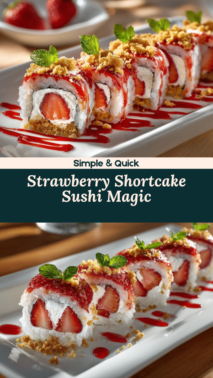 Strawberry Shortcake Sushi Rolls recipe